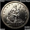 Image 1 : 1853 Arrows Rays Seated Liberty Quarter CHOICE BU