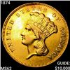 Image 1 : 1874 $3 Gold Piece UNCIRCULATED