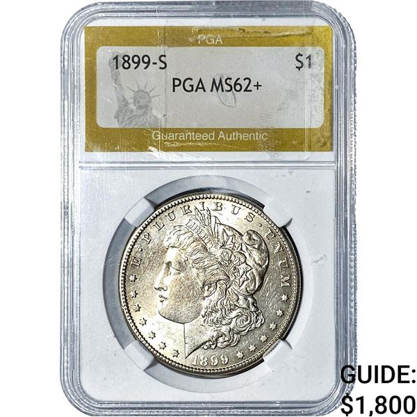 1899-S Morgan Silver Dollar PGA MS62+