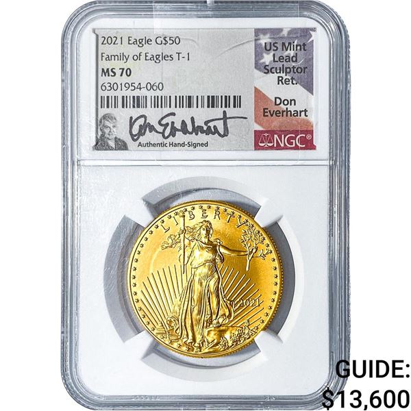 2021 $50 Gold American Eagle 1oz NGC MS70