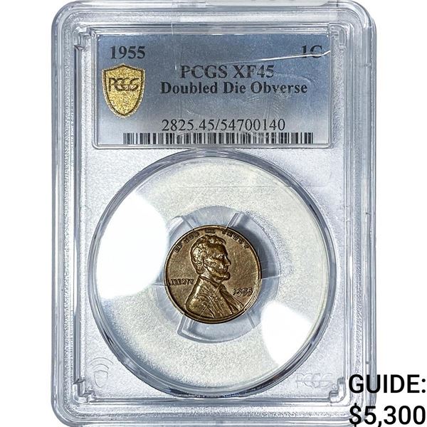 1955 Wheat Cent PCGS XF45