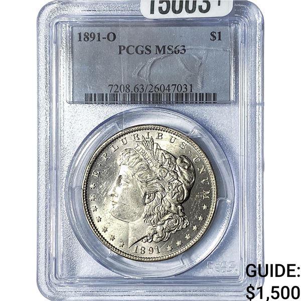 1891-O Morgan Silver Dollar PCGS MS63