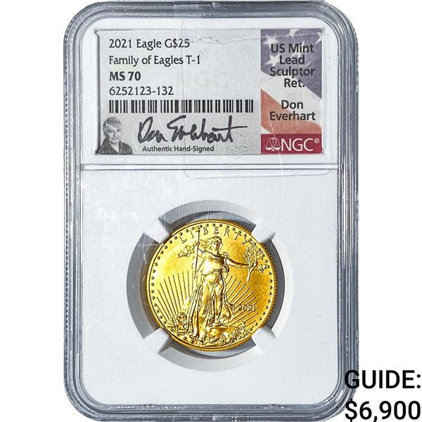 2021 $25 Gold American Eagle 1/2oz NGC MS70