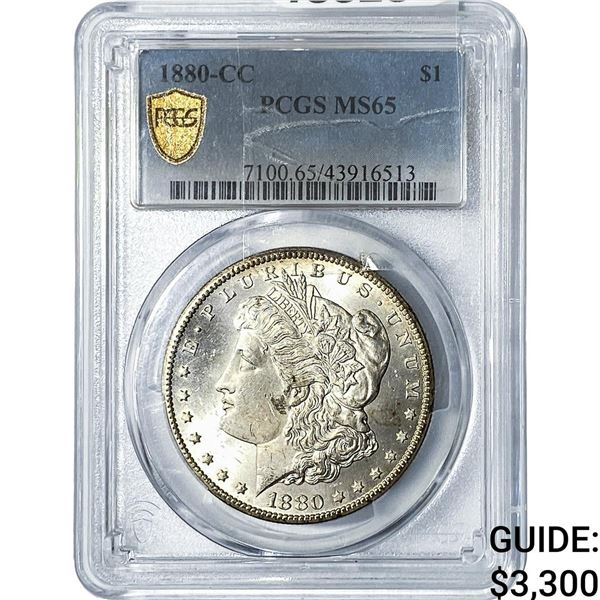 1880-CC Morgan Silver Dollar PCGS MS65