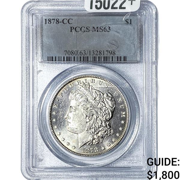 1878-CC Morgan Silver Dollar PCGS MS63