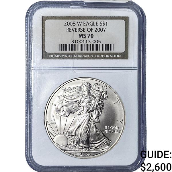 2008-W Silver Eagle NGC MS70