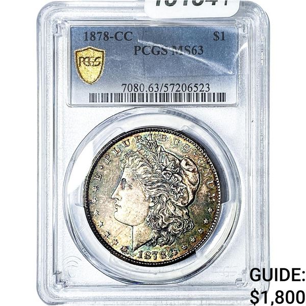 1878-CC Morgan Silver Dollar PCGS MS63