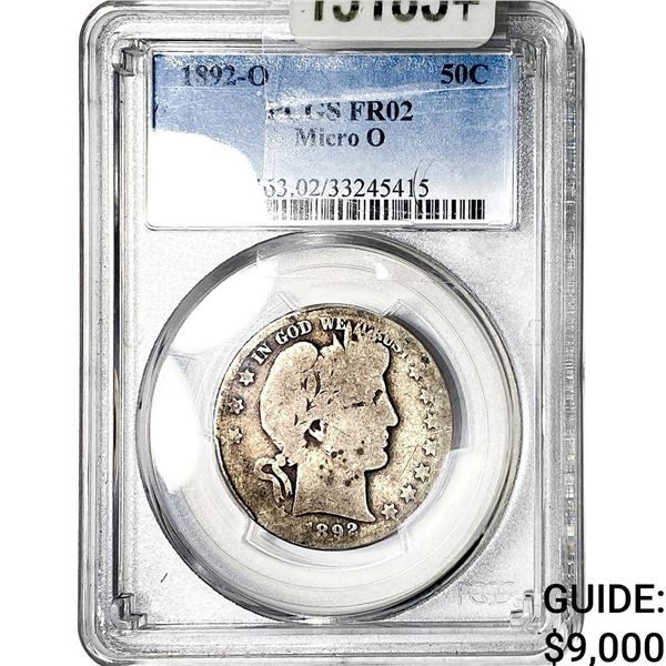 1892-O Barber Half Dollar PCGS FR02 Micro O