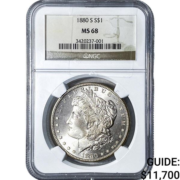 1880-S Morgan Silver Dollar NGC MS68