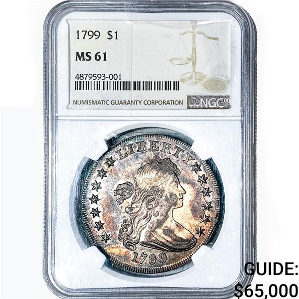1799 Draped Bust Dollar NGC MS61