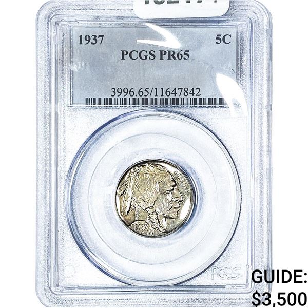 1937 Buffalo Nickel PCGS PR65