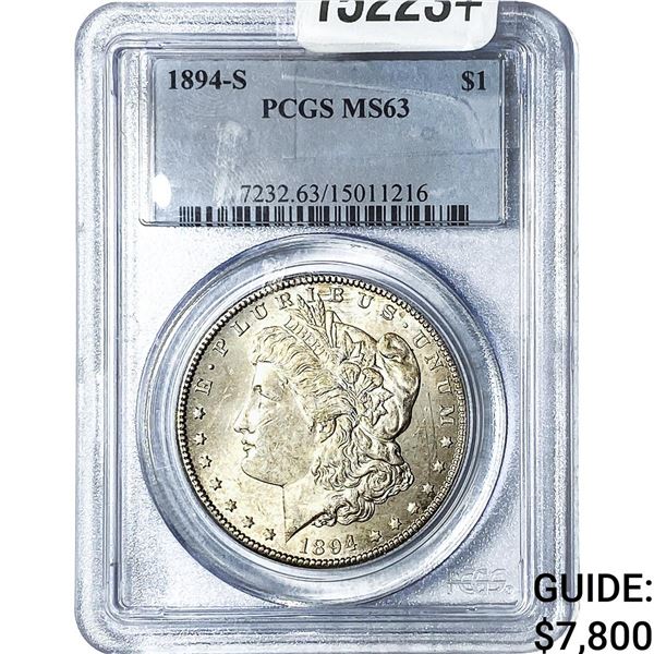 1894-S Morgan Silver Dollar PCGS MS63