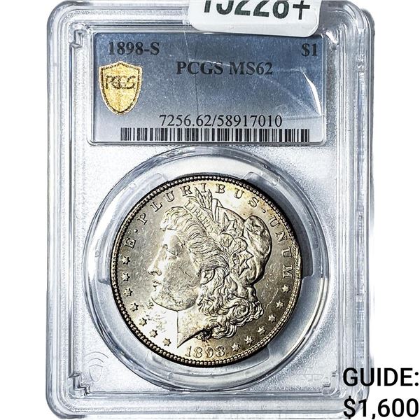 1898-S Morgan Silver Dollar PCGS MS62