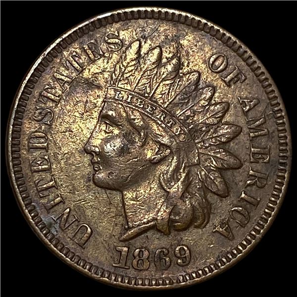 1869 Indian Head Cent NEARLY UNCIRCULATED