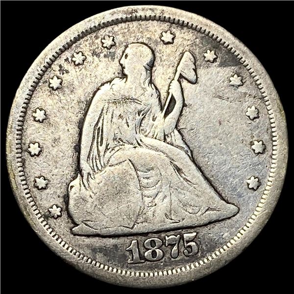 1875-S Silver Twenty Cents NEARLY  UNCIRCULATED