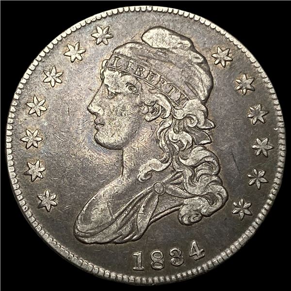 1834 Capped Bust Half Dollar CLOSELY  UNCIRCULATED