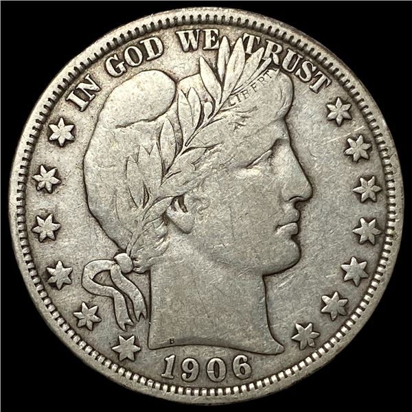 1906-D Silver Barber Half Dollar NEARLY  UNCIRCULATED
