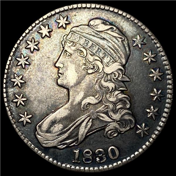 1830 Capped Bust Half Dollar NEARLY  UNCIRCULATED
