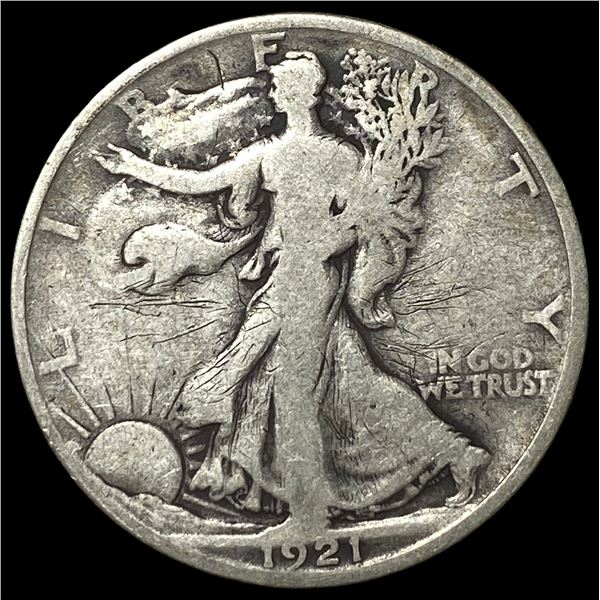 1921-D Silver Walking Liberty Half Dollar  LIGHTLY CIRCULATED