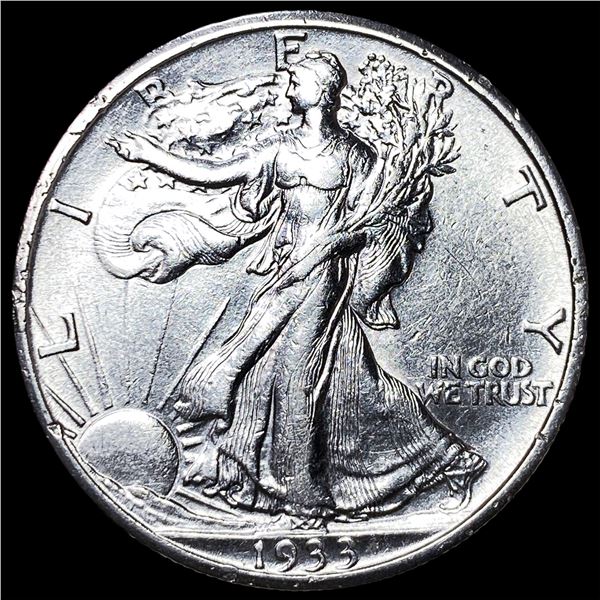 1933-S Silver Walking Liberty Half Dollar  CHOICE AU
