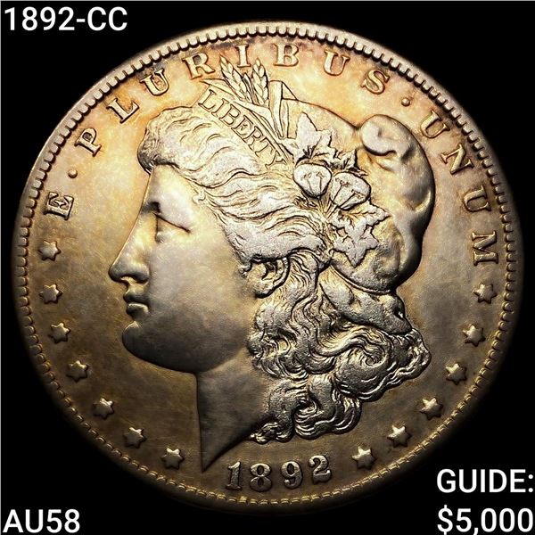 1892-CC Morgan Silver Dollar CHOICE AU