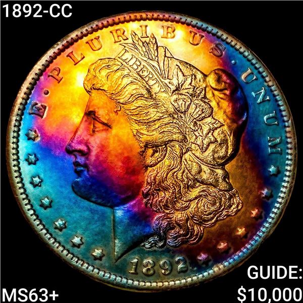 1892-CC Morgan Silver Dollar CHOICE BU+