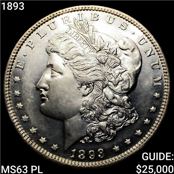 1893 Morgan Silver Dollar CHOICE BU PL