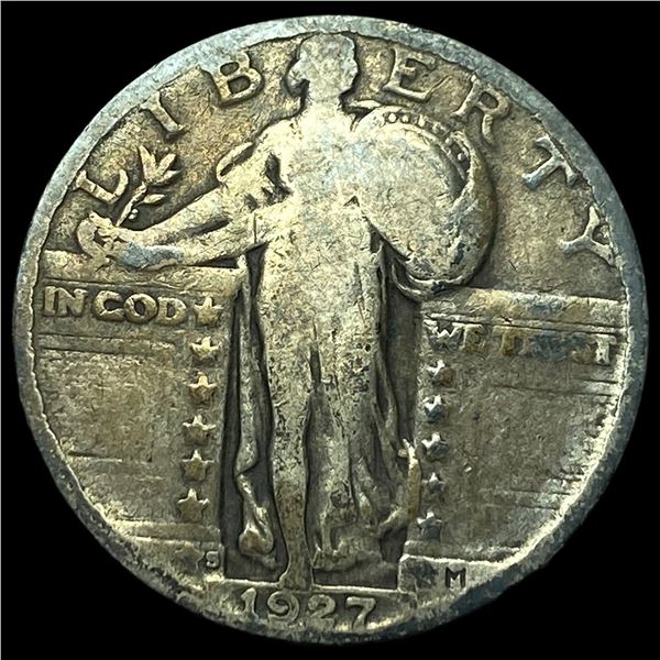 1927-S Silver Standing Liberty Quarter  LIGHTLY CIRCULATED