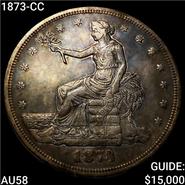 1873-CC Silver Trade Dollar CHOICE AU