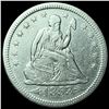 Image 1 : 1853 Arrows & Rays Silver Seated Liberty  Quarter CLOSELY UNCIRCULATED