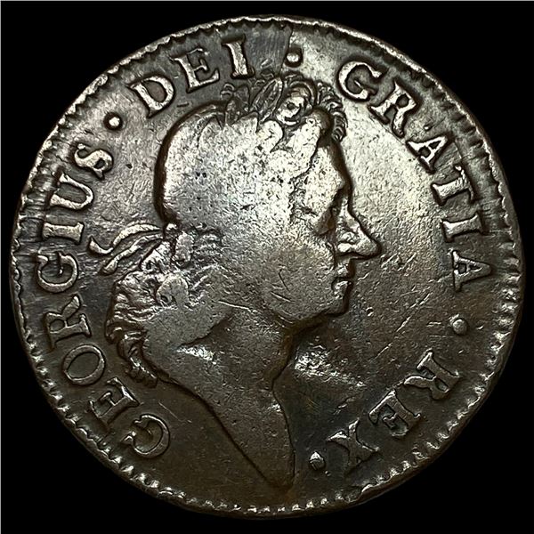 1723 Ireland George I Halfpenny NEARLY  UNCIRCULATED