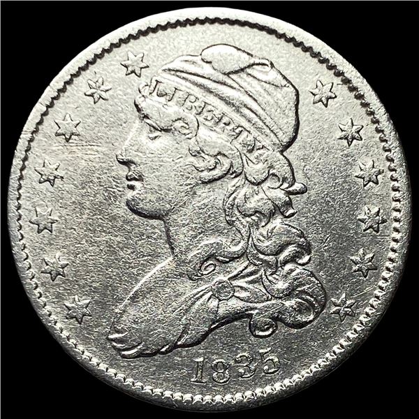 1835 Silver Capped Bust Quarter CLOSELY  UNCIRCULATED