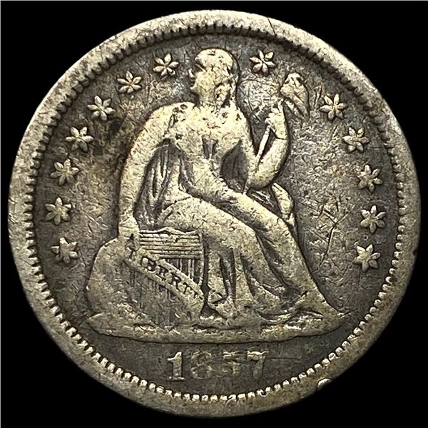 1857-O Silver Seated Liberty Dime ABOUT  UNCIRCULATED