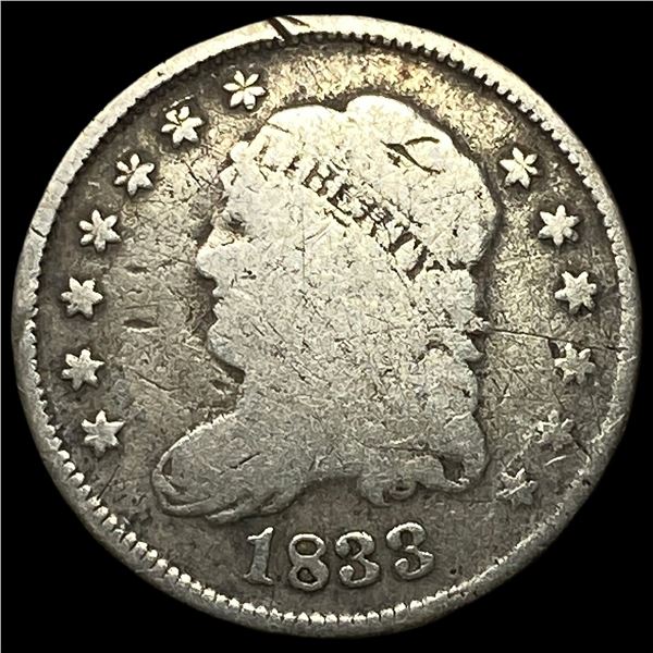 1833 Capped Bust Half Dime ABOUT UNCIRCULATED