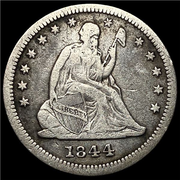 1844 Seated Liberty Quarter NEARLY  UNCIRCULATED