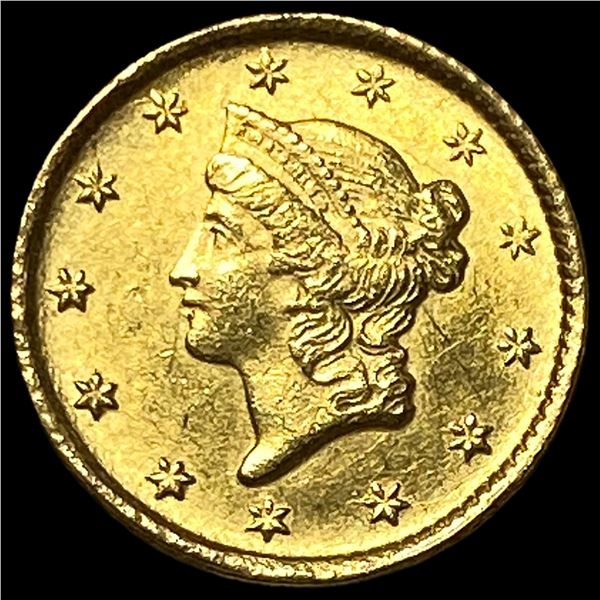 1853 Gold $1 Liberty Head Type 1 UNCIRCULATED