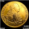 Image 1 : 1790 Spain Gold 2 Escudos UNCIRCULATED