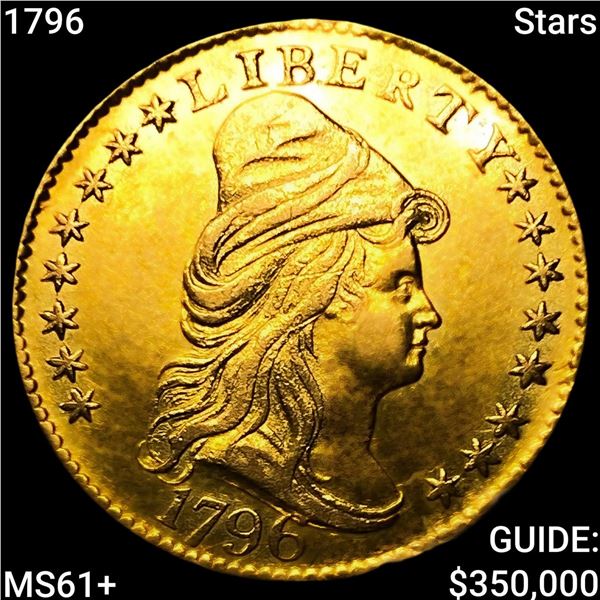 1796 Stars $2.50 Gold Quarter Eagle UNCIRCULATED +