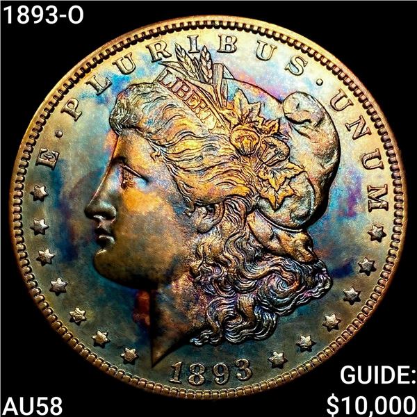 1893-O Morgan Silver Dollar CHOICE AU