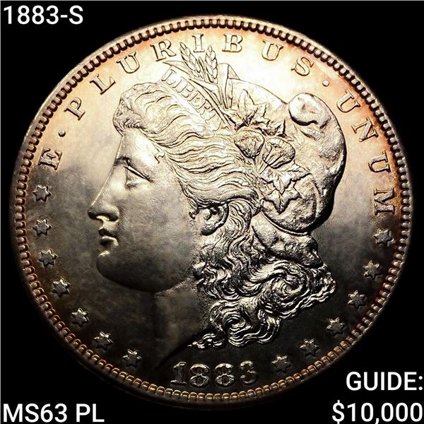 1883-S Morgan Silver Dollar CHOICE BU PL