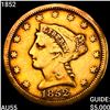 Image 1 : 1852 $2.50 Gold Quarter Eagle HIGH GRADE