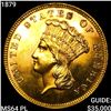 Image 1 : 1879 $3 Gold Piece CHOICE BU PL