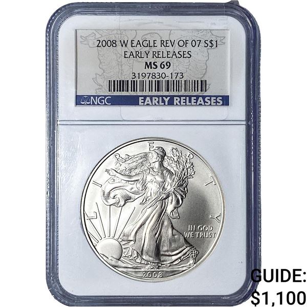 2008-W Silver Eagle NGC MS69