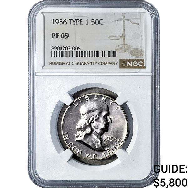 1956 Franklin Half Dollar NGC PF69 Type 1