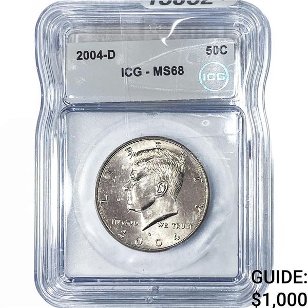 2004-D Kennedy Half Dollar ICG MS68