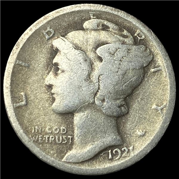 1921 Silver Mercury Dime NICELY CIRCULATED