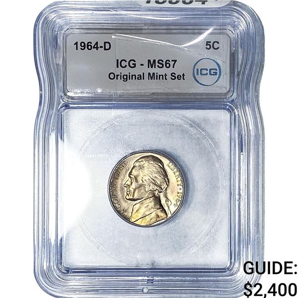 1964-D Jefferson Nickel ICG MS67