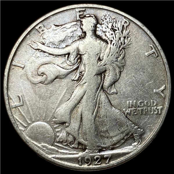 1927-S Silver Walking Liberty Half Dollar  NEARLY UNCIRCULATED