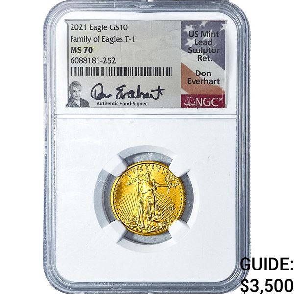 2021 $10 Gold American Eagle 1/4oz NGC MS70