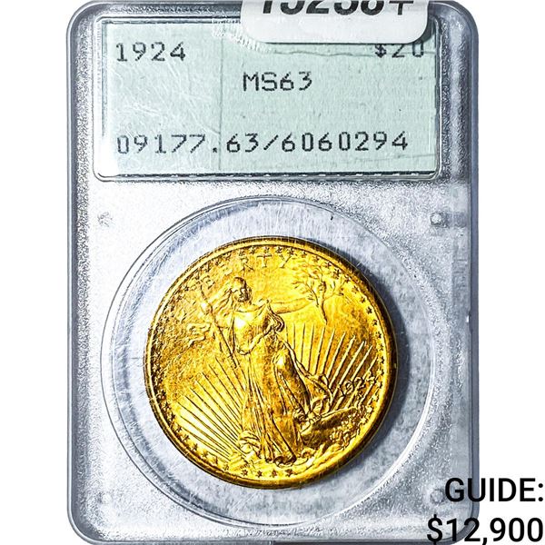 1924 $20 Gold Double Eagle PCGS MS63
